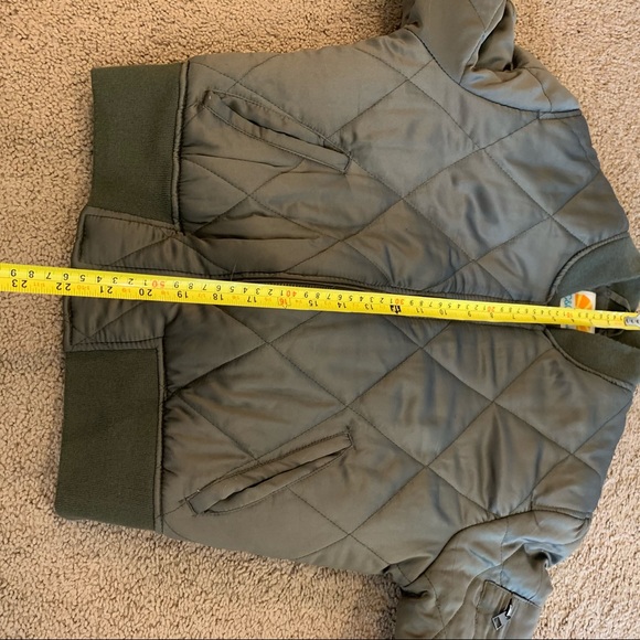 S C & C California Olive Green Bomber Jacket - Picture 7 of 8